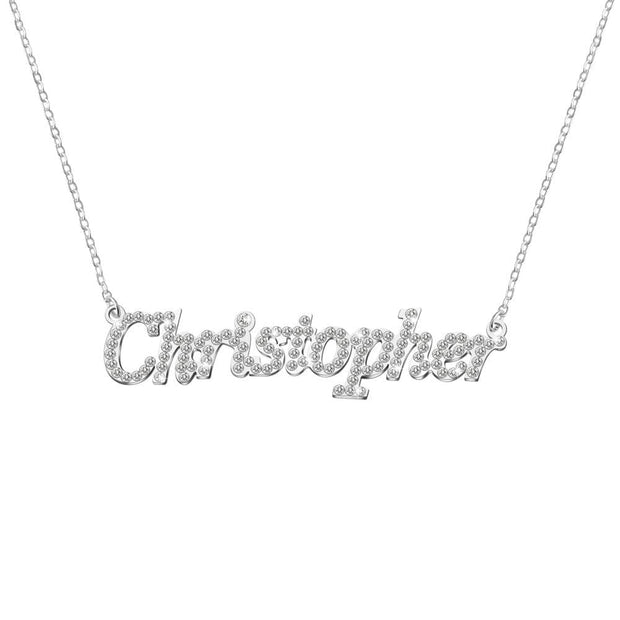 Mother's Day Gift Personalized Shiny Diamond Name Necklace