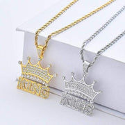 Mother's Day Gift Diamond Crown Name Necklace