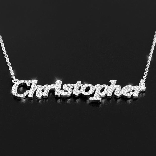 Mother's Day Gift Personalized Shiny Diamond Name Necklace