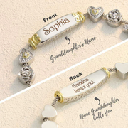 Granddaughter Bolo Bracelet with Two Personalised Engravings