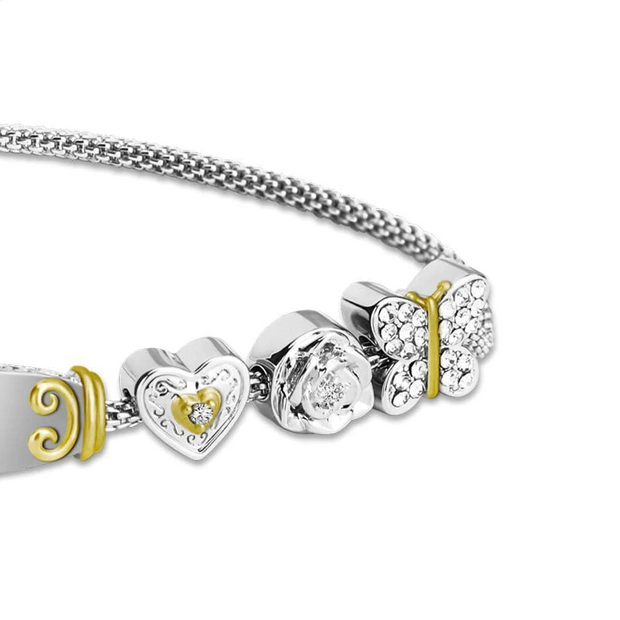 Granddaughter Bolo Bracelet with Two Personalised Engravings