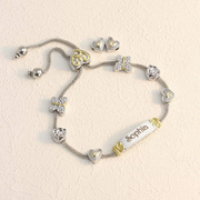 Granddaughter Bolo Bracelet with Two Personalised Engravings