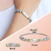 Granddaughter Bolo Bracelet with Two Personalised Engravings