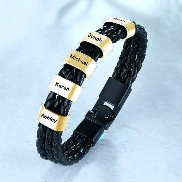 Father's Day Gift Personalized Name Braided Bracelet for Man