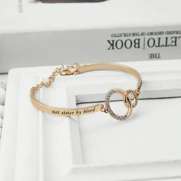 Not Sister by Blood But Sister by Heart" Best Friend Bracelet