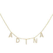 Mother's Day Gift Summer Jewelry Diamond Initial Name Necklace