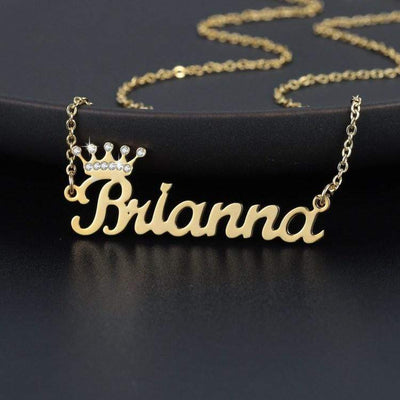 Mother's Day Gift Cute Crown Name Necklace