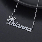 Mother's Day Gift Cute Crown Name Necklace