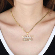 Mother's Day Gift Diamond Crown Name Necklace