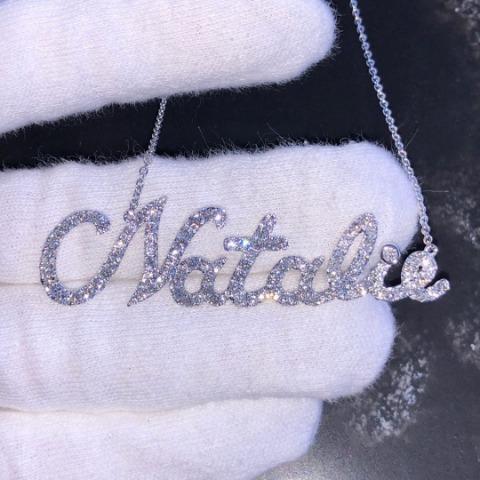 Mother's Day Gift Personalized Shiny Diamond Name Necklace