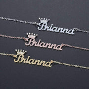 Mother's Day Gift Cute Crown Name Necklace