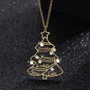 Mother's Day Gift Personalized Christmas Tree Name Necklace