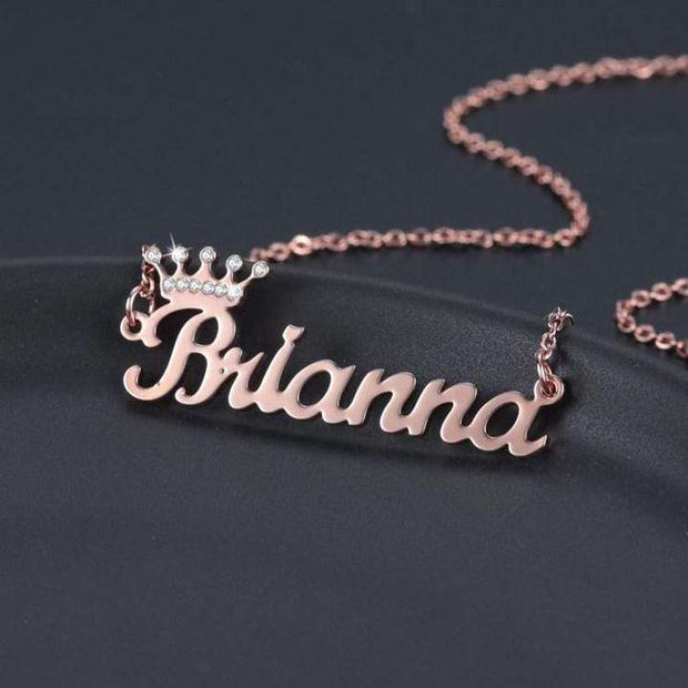 Mother's Day Gift Cute Crown Name Necklace