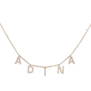 Mother's Day Gift Summer Jewelry Diamond Initial Name Necklace